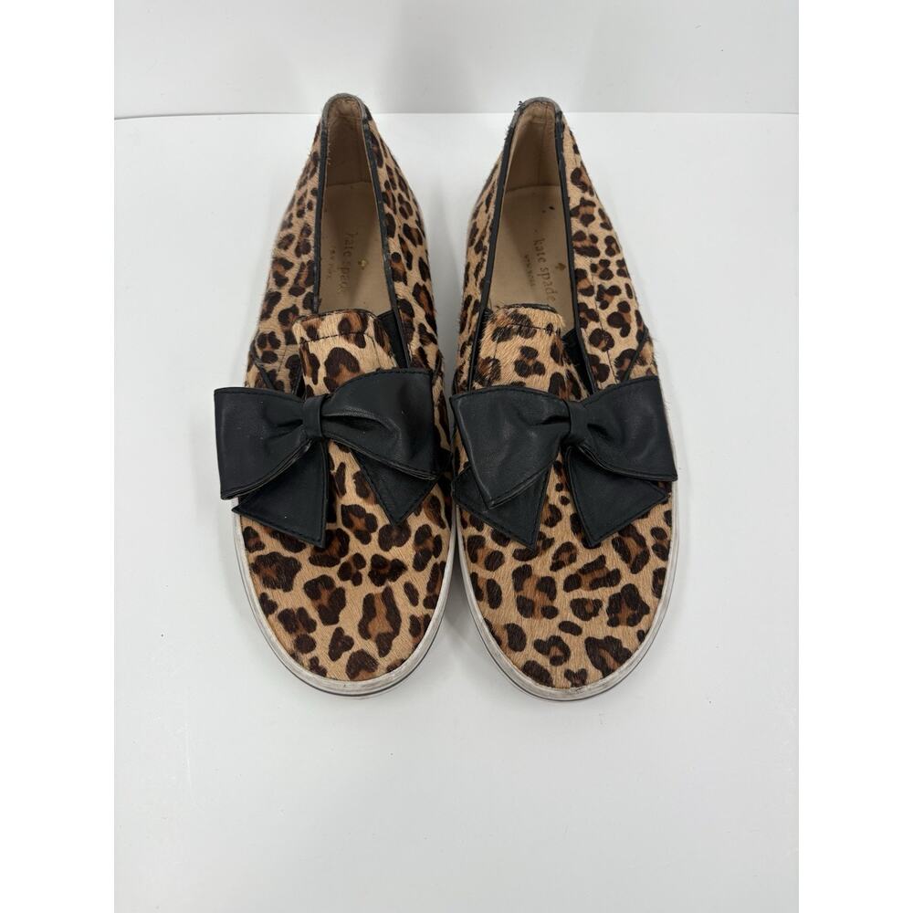 Kate Spade Delise Leopard Calf Hair black nappa Bow